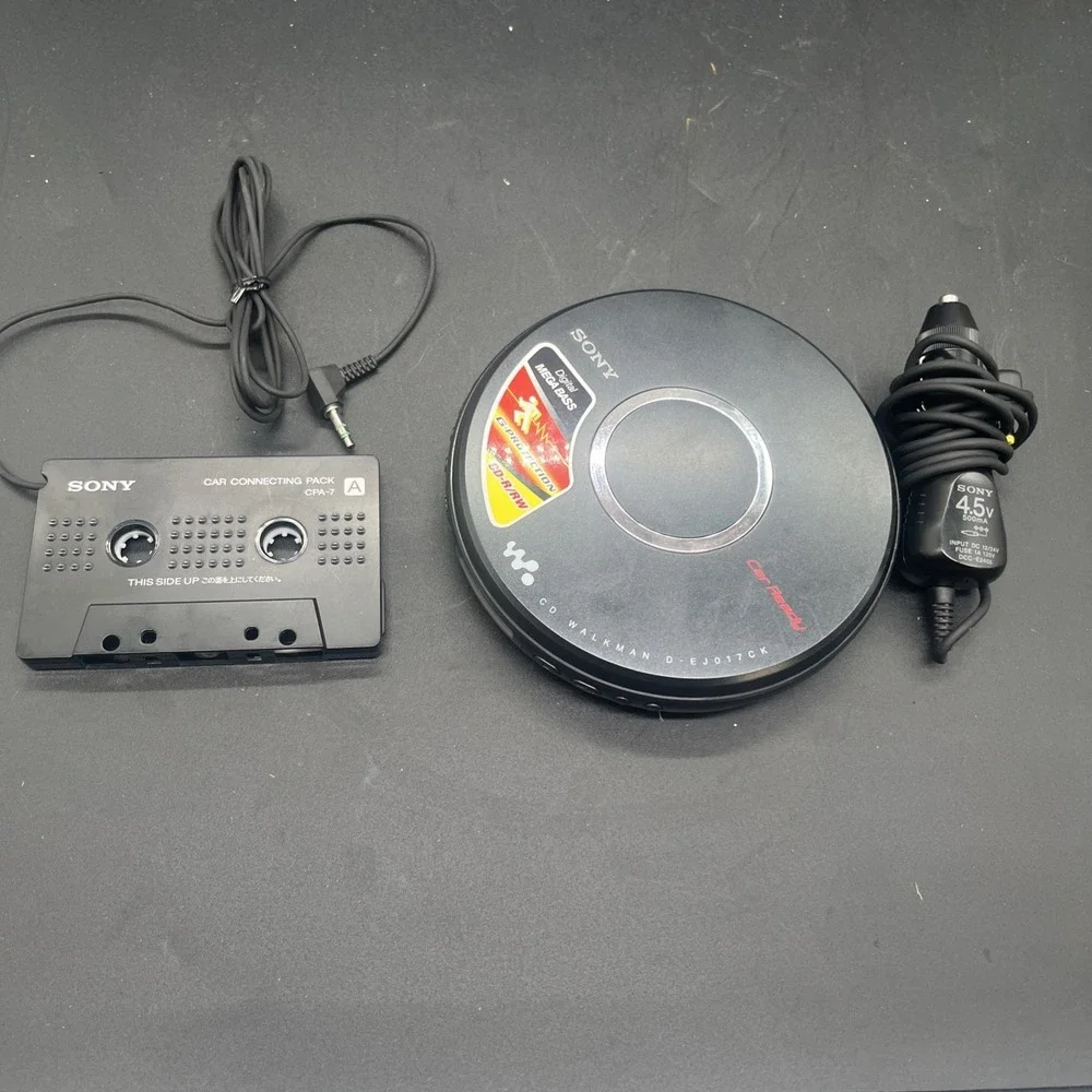 Sony Walkman CD Player D-EJ017CK Portable Car Ready Mega Bass Black TESTED